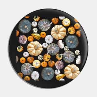 Pumpkin Tile 2 (Dark Blue) Pin