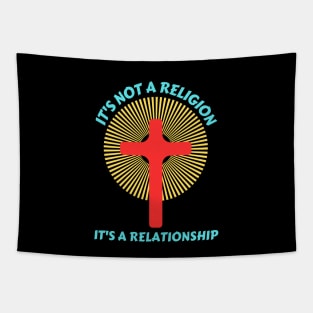 It's not a religion It's a relationship | Christian Saying Tapestry