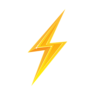 Thunder or lightning bolt - golden yellow T-Shirt