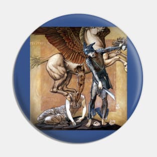 The Death of Medusa (The Birth of Pegasus and Chrysaor) - Edward Coley Burne-Jones Pin