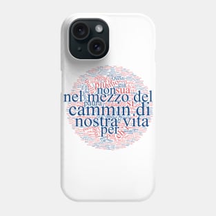 La Divina Commedia Word Cloud Phone Case