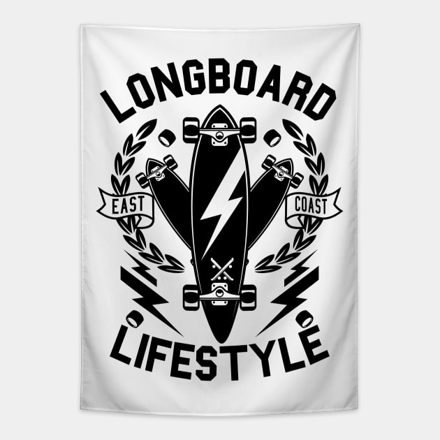 Longboard Lifestyle Tapestry by CRD Branding