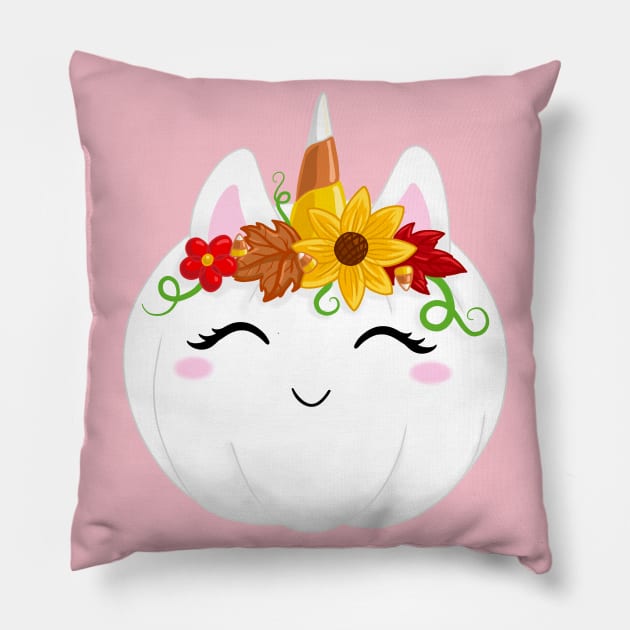 Unicorn Pumpkin Pillow by Lady Lilac