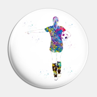 Soccer Player Girl Pin