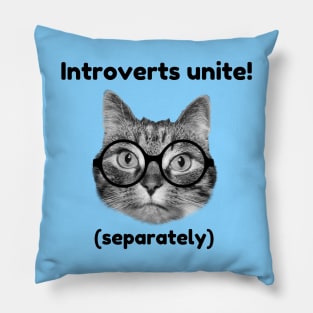 Introverts unite! (separately) Pillow