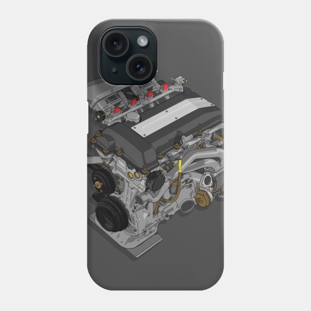 SR20 vvti notchtop Phone Case by ArtyMotive