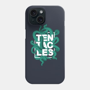 Tentacles – Green (white-out) Phone Case