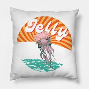 Sweet Jelly Mauve Stinger Jellyfish Design Gift Ideas Evergreen Pillow