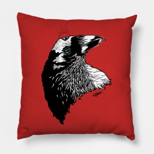 Three-Eyed Raven - B/W Pillow