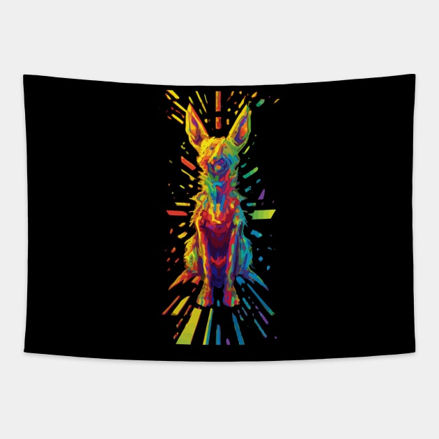 Australian Kelpie Dog Abstract Tapestry by Furrban