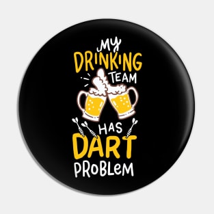 Dart Player T-Shirt aim beer throw goal gift Pin