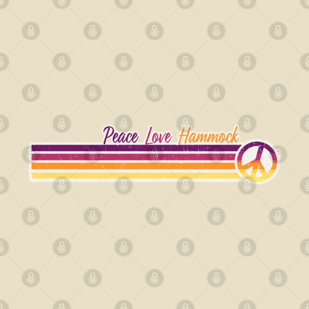 Peace Love Hammock - Sunrise Retro Stripes by Jitterfly