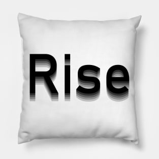 Black to White Rise Pillow