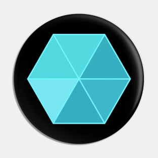 BLUE HEXAGON Pin