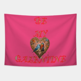 Galentines day lovebirds Tapestry