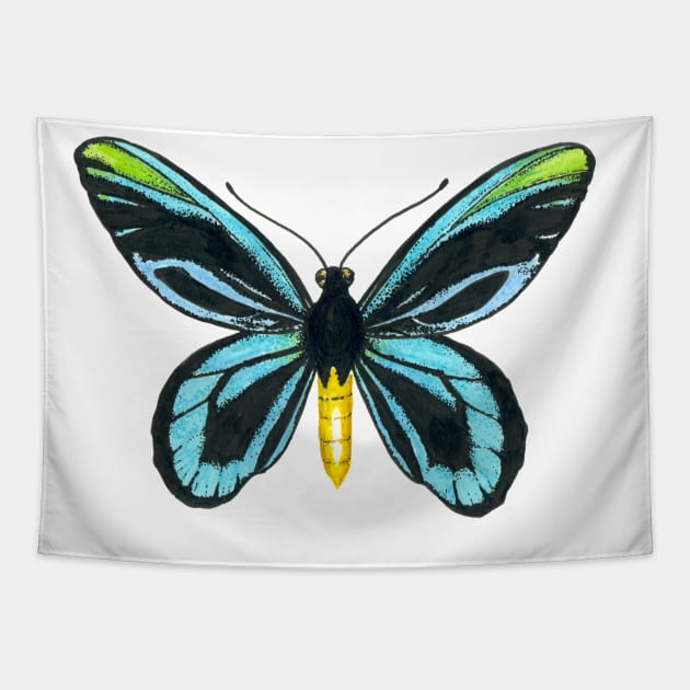 Queen Alexandra' s birdwing butterfly Tapestry by katerinamk