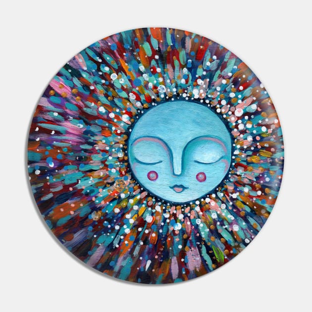 Vibrant Moon Pin by gaea