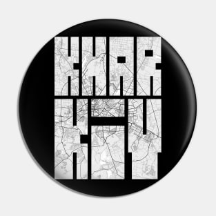 Kharkiv, Ukraine City Map Typography - Light Pin