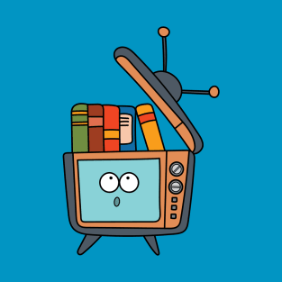 cute tv with books inside T-Shirt