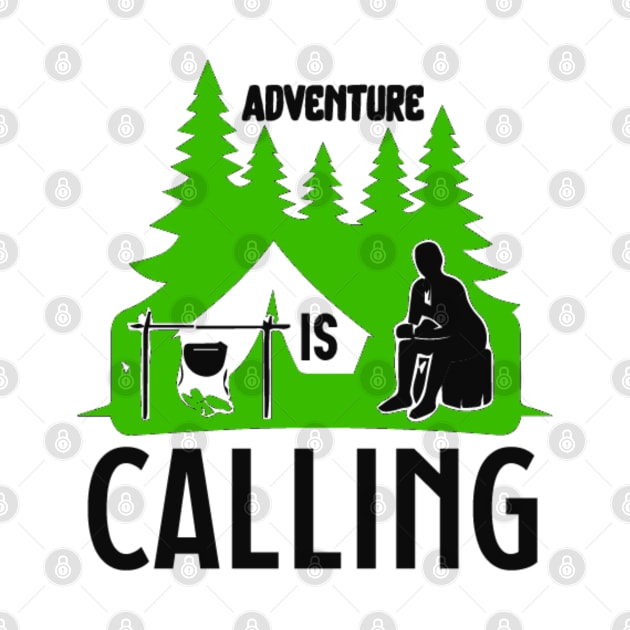 Adventure Is Calling by  Big Foot Shirt Shop