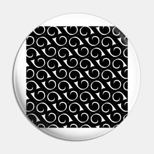 Wave Pattern in Black Pin