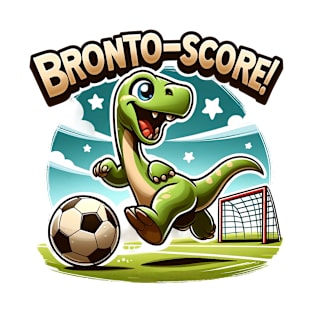 Dino Soccer Champion - Bronto-Score for the Win! T-Shirt