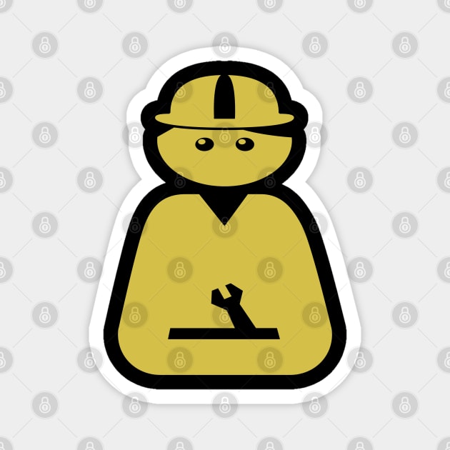 construction worker Magnet by FromBerlinGift