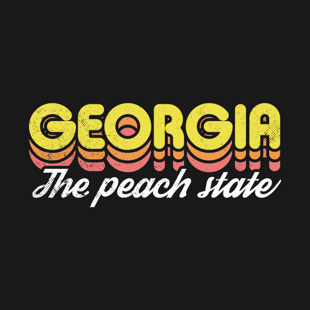 Retro Georgia The Peach State by rojakdesigns