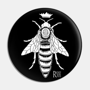 Queen Bee - White lines for dark clothing Pin