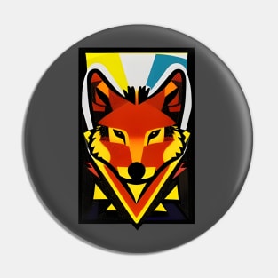 Fox Head Pop Art Pin