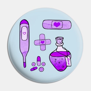 First Aid Kit Purple Pin