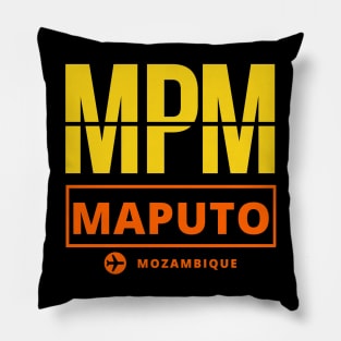 MPM - Maputo airport code Pillow