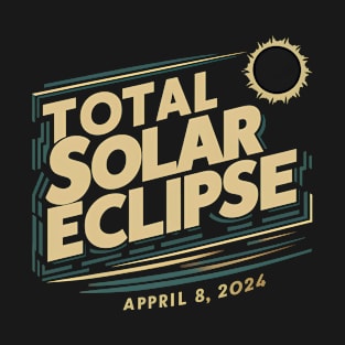 Total Solar Eclipse - 3D Text Style T-Shirt