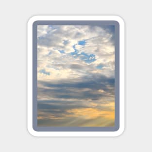 Beautiful sky at sunrise with yellow, blue and clouds Magnet