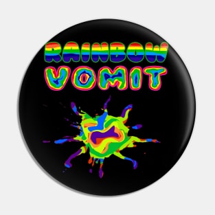 Rainbow Vomit (Design 3) Pin