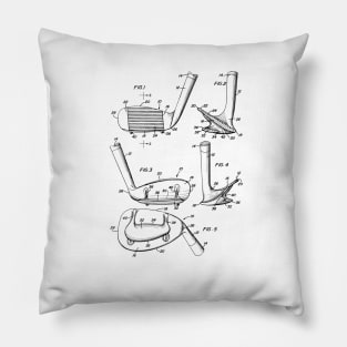 Golf Club Vintage Patent Hand Drawing Pillow