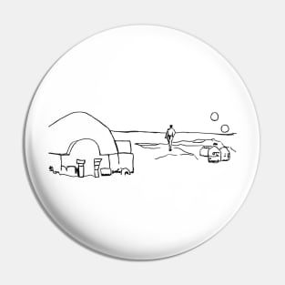 Tatooine line art Pin