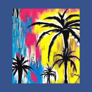 Spray Painted Palms Summertee T-Shirt