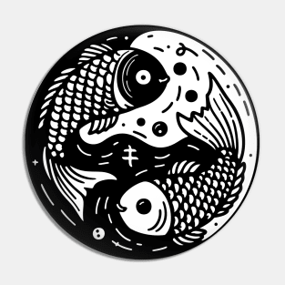 Ying yang two fishes tattoo Pin