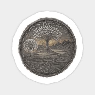 Dandelion Vintage Retro Since Established Art Positive Magnet