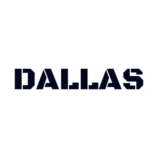 Dallas Black Typography T-Shirt