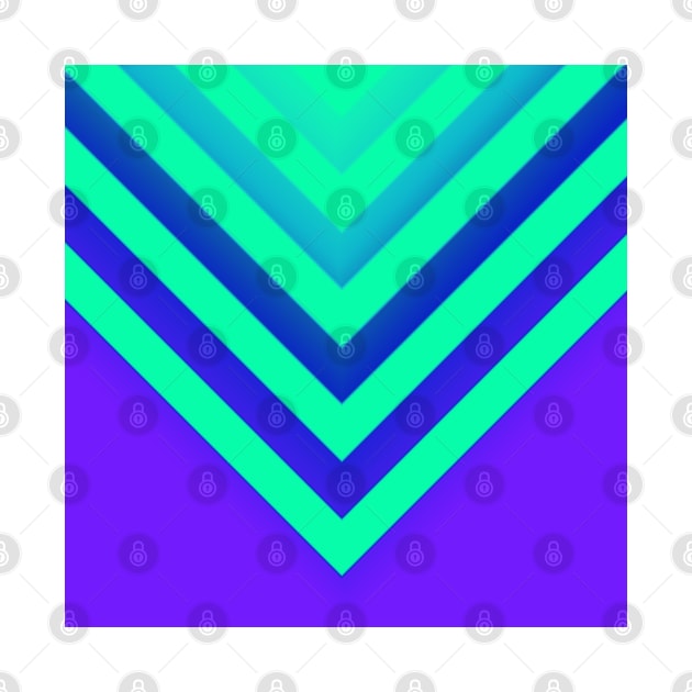 Cyan & Violet Chevron by BlakCircleGirl