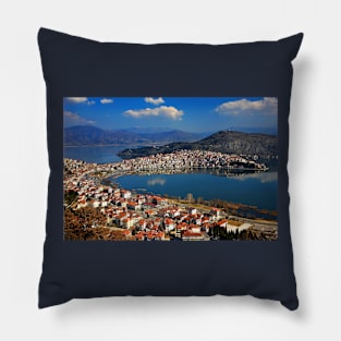 Kastoria & Orestiada lake - Macedonia, Greece Pillow