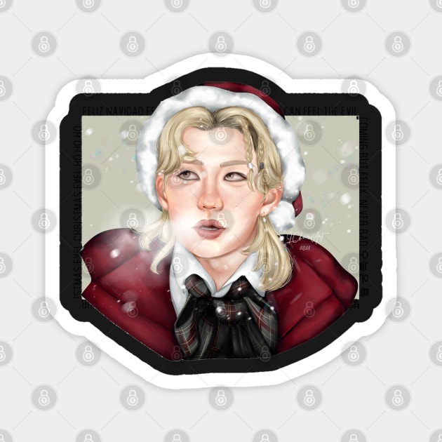 Felix Navidad Magnet by LChiaraArt