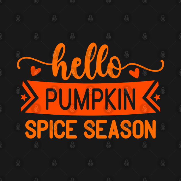 Hello Pumkin Spice Season Vintage Funny Pumpkin Fall Thanksgiving by Illustradise
