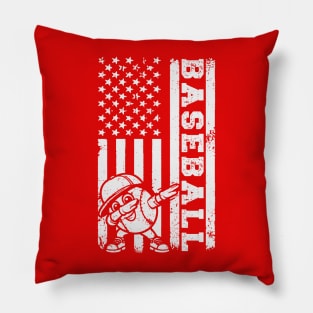 Baseball American Flag Pillow