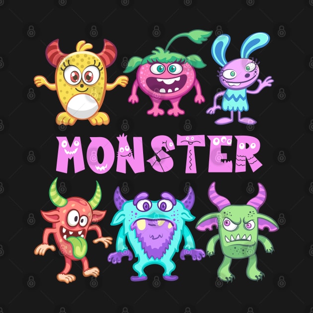 Cute monster family by yudabento