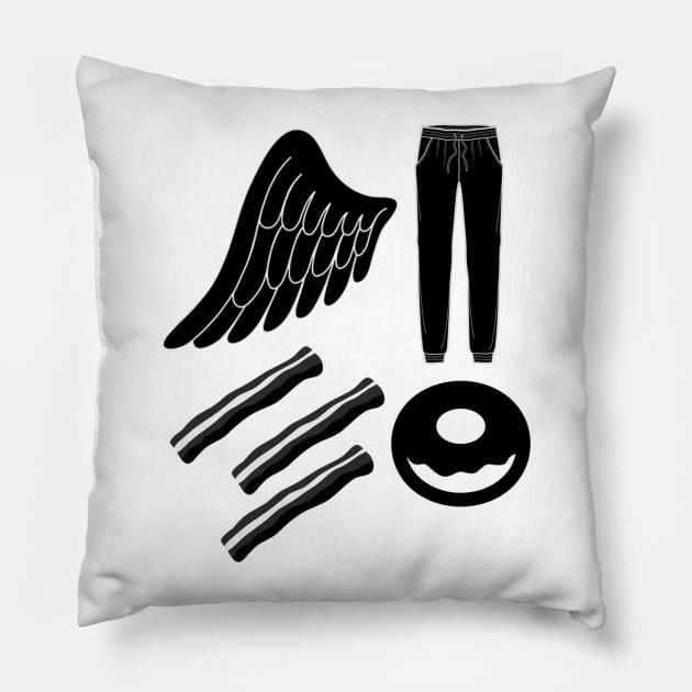 Angel Pants Bacon Donut Pillow by gingertv02