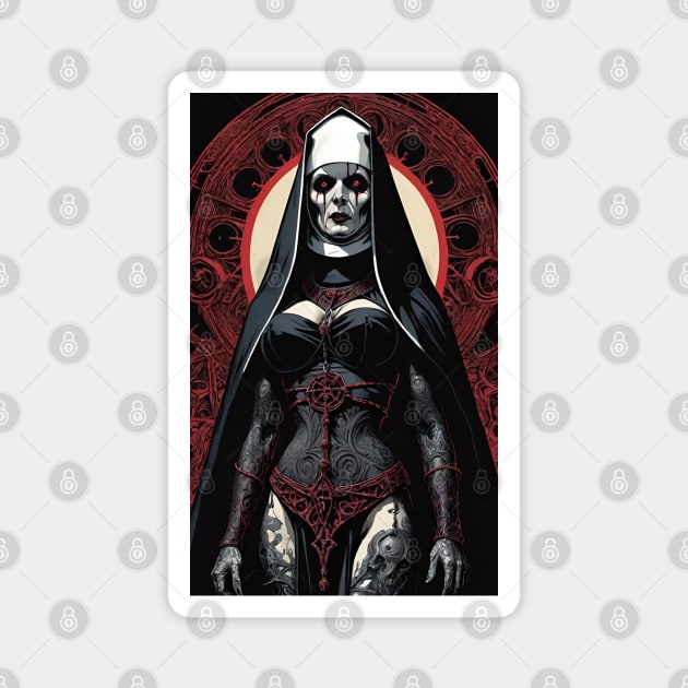 Horror Evil Nun Magnet by Grave Digs