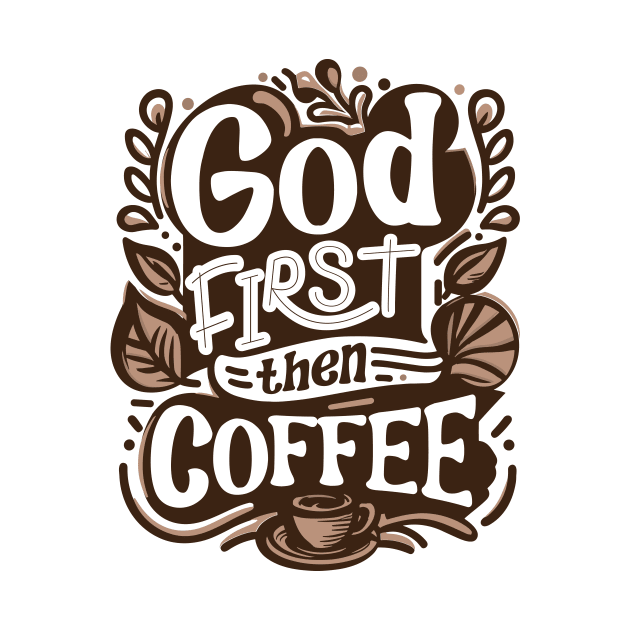 God first then coffee by Fun Planet